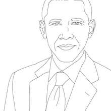 President BARACK OBAMA coloring page