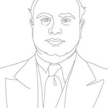 AL CAPONE coloring page - Coloring page - FAMOUS PEOPLE Coloring pages - FAMOUS AMERICAN PEOPLE coloring pages - IMPORTANT PEOPLE in The USA History