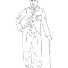 CHARLIE CHAPLIN coloring page - Coloring page - FAMOUS PEOPLE Coloring pages - FAMOUS BRITISH PEOPLE colouring pages - BRITISH CELEBRITIES colouring pages