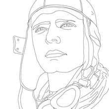 CHARLES LINDBERGH coloring page - Coloring page - FAMOUS PEOPLE Coloring pages - FAMOUS AMERICAN PEOPLE coloring pages - IMPORTANT PEOPLE in The USA History