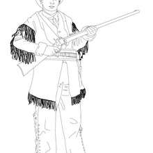 CALAMITY JANE coloring page - Coloring page - FAMOUS PEOPLE Coloring pages - FAMOUS AMERICAN PEOPLE coloring pages - WILD WEST LEGENDARY PEOPLE