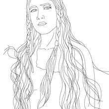 POCAHONTAS coloring page - Coloring page - FAMOUS PEOPLE Coloring pages - FAMOUS AMERICAN PEOPLE coloring pages - NATIVE AMERICANS coloring pages
