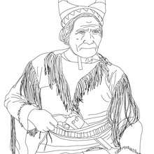 GERONIMO coloring page - Coloring page - FAMOUS PEOPLE Coloring pages - FAMOUS AMERICAN PEOPLE coloring pages - NATIVE AMERICANS coloring pages