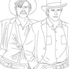 BUTCH CASSIDY coloring page - Coloring page - FAMOUS PEOPLE Coloring pages - FAMOUS AMERICAN PEOPLE coloring pages - WILD WEST LEGENDARY PEOPLE