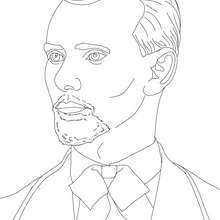 JESSE JAMES coloring page - Coloring page - FAMOUS PEOPLE Coloring pages - FAMOUS AMERICAN PEOPLE coloring pages - IMPORTANT PEOPLE in The USA History