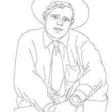 JACK LONDON coloring page - Coloring page - FAMOUS PEOPLE Coloring pages - FAMOUS AMERICAN PEOPLE coloring pages - IMPORTANT PEOPLE in The USA History