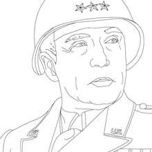 GENERAL GEORGE PATTON coloring page - Coloring page - FAMOUS PEOPLE Coloring pages - FAMOUS AMERICAN PEOPLE coloring pages - IMPORTANT PEOPLE in The USA History