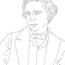 LEWIS CAROLL coloring page - Coloring page - FAMOUS PEOPLE Coloring pages - FAMOUS BRITISH PEOPLE colouring pages - BRITISH AUTHORS colouring pages