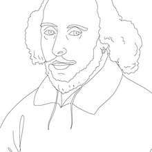 WILLIAM SHAKESPEARE coloring page - Coloring page - FAMOUS PEOPLE Coloring pages - FAMOUS BRITISH PEOPLE colouring pages - BRITISH AUTHORS colouring pages
