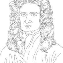 ISAAC NEWTON colouring page - Coloring page - FAMOUS PEOPLE Coloring pages - FAMOUS BRITISH PEOPLE colouring pages - IMPORTANT PEOPLE IN THE UNITED KINGDOM HISTORY colouring pages