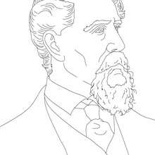 CHARLES DICKENS coloring page - Coloring page - FAMOUS PEOPLE Coloring pages - FAMOUS BRITISH PEOPLE colouring pages - BRITISH AUTHORS colouring pages