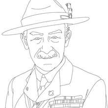 ROBERT BADEN POWELL colouring page - Coloring page - FAMOUS PEOPLE Coloring pages - FAMOUS BRITISH PEOPLE colouring pages - IMPORTANT PEOPLE IN THE UNITED KINGDOM HISTORY colouring pages