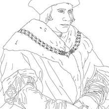 SIR THOMAS MORE coloring page - Coloring page - FAMOUS PEOPLE Coloring pages - FAMOUS BRITISH PEOPLE colouring pages - BRITISH AUTHORS colouring pages