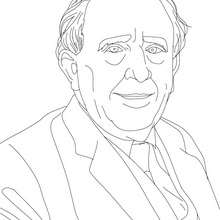 J.R.R. TOLKIEN colouring page - Coloring page - FAMOUS PEOPLE Coloring pages - FAMOUS BRITISH PEOPLE colouring pages - BRITISH AUTHORS colouring pages