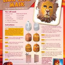 Make your own lion king mask - Kids Craft - MASKS crafts for kids - ANIMAL MASKS for kids to print and cut out