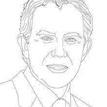 TONY BLAIR colouring page - Coloring page - FAMOUS PEOPLE Coloring pages - FAMOUS BRITISH PEOPLE colouring pages - PRIME MINISTERS OF THE UNITED KINGDOM colouring pages