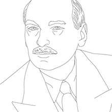 CLEMENT ATLEE colouring page - Coloring page - FAMOUS PEOPLE Coloring pages - FAMOUS BRITISH PEOPLE colouring pages - PRIME MINISTERS OF THE UNITED KINGDOM colouring pages