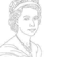 QUEEN ELIZABETH II colouring page - Coloring page - FAMOUS PEOPLE Coloring pages - FAMOUS BRITISH PEOPLE colouring pages - BRITISH KINGS AND PRINCES colouring pages