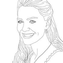 DUCHESS KATE OF CAMBRIDGE coloring page