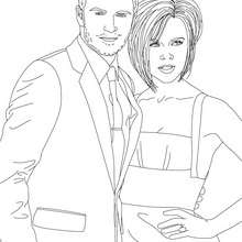 DAVID and VICTORIA BECKHAM colouring page - Coloring page - FAMOUS PEOPLE Coloring pages - FAMOUS BRITISH PEOPLE colouring pages - BRITISH CELEBRITIES colouring pages