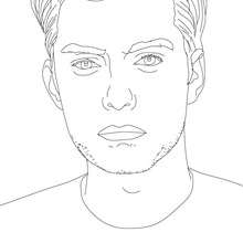 JUDE LAW colouring page - Coloring page - FAMOUS PEOPLE Coloring pages - FAMOUS BRITISH PEOPLE colouring pages - BRITISH CELEBRITIES colouring pages