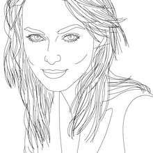 MISS KEIRA KNIGHTLEY to colour in - Coloring page - FAMOUS PEOPLE Coloring pages - FAMOUS BRITISH PEOPLE colouring pages - BRITISH CELEBRITIES colouring pages