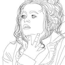 HELENA BONHAM CARTER colouring page - Coloring page - FAMOUS PEOPLE Coloring pages - FAMOUS BRITISH PEOPLE colouring pages - BRITISH CELEBRITIES colouring pages