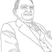 President RENE COTY coloring page