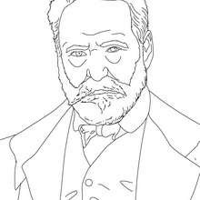 VICTOR HUGO coloring page - Coloring page - FAMOUS PEOPLE Coloring pages - FAMOUS FRENCH PEOPLE coloring pages - FRENCH WRITERS AND AUTHORS coloring pages