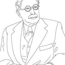 LEON BLUM coloring page - Coloring page - FAMOUS PEOPLE Coloring pages - FAMOUS FRENCH PEOPLE coloring pages - IMPORTANT PEOPLE IN FRANCE'S HISTORY coloring pages