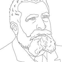 JEAN JAURES coloring page - Coloring page - FAMOUS PEOPLE Coloring pages - FAMOUS FRENCH PEOPLE coloring pages - IMPORTANT PEOPLE IN FRANCE'S HISTORY coloring pages