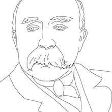 GEORGES CLEMENCEAU coloring page - Coloring page - FAMOUS PEOPLE Coloring pages - FAMOUS FRENCH PEOPLE coloring pages - IMPORTANT PEOPLE IN FRANCE'S HISTORY coloring pages