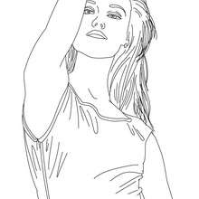 VANESSA PARADIS, French singer coloring page