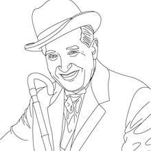 MAURICE CHEVALIER French singer coloring page