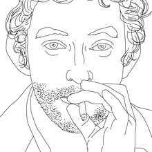 SERGE GAINSBOURG French singer coloring page