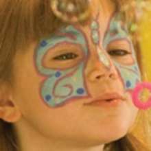 BLUE BUTTERFLY face painting for girl for children