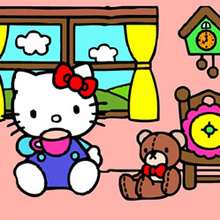 Hello Kitty fun sliding puzzle online puzzle