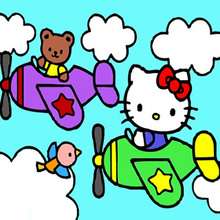 Hello Kitty airplane puzzle for kids