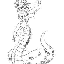 KAMPE the Demon of Tartarus coloring page - Coloring page - COUNTRIES Coloring Pages - GREECE coloring pages - GREEK MYTHOLOGY coloring pages - GREEK FABULOUS CREATURES AND MONSTERS coloring pages