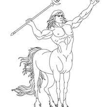 CENTAUR the half man and half horse creature coloring page - Coloring page - COUNTRIES Coloring Pages - GREECE coloring pages - GREEK MYTHOLOGY coloring pages - GREEK FABULOUS CREATURES AND MONSTERS coloring pages