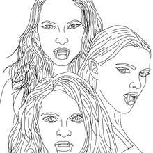 THE 3 EMPUSA mythical vampires coloring page