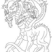 LERNEAN HYDRA the 100 heads water dragon coloring page