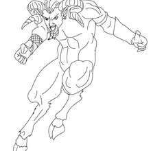 SATYR the half human and half goat creature coloring page