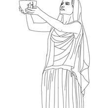 HESTIA the Greek goddess of the family coloring page