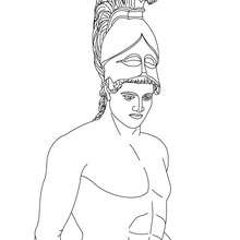 ARES the Greek god of war coloring page