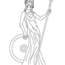 ATHENA the Greek goddess of wisdom coloring page