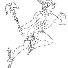HERMES the Greek god of herds coloring page