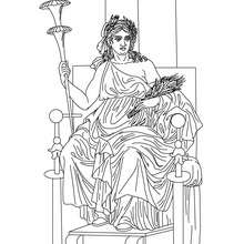 DEMETER the Greek goddess of the harvest coloring page