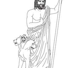 HADES the greek god of the underworld coloring page