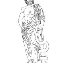 ASCLEPIUS the greek god of medecine coloring page